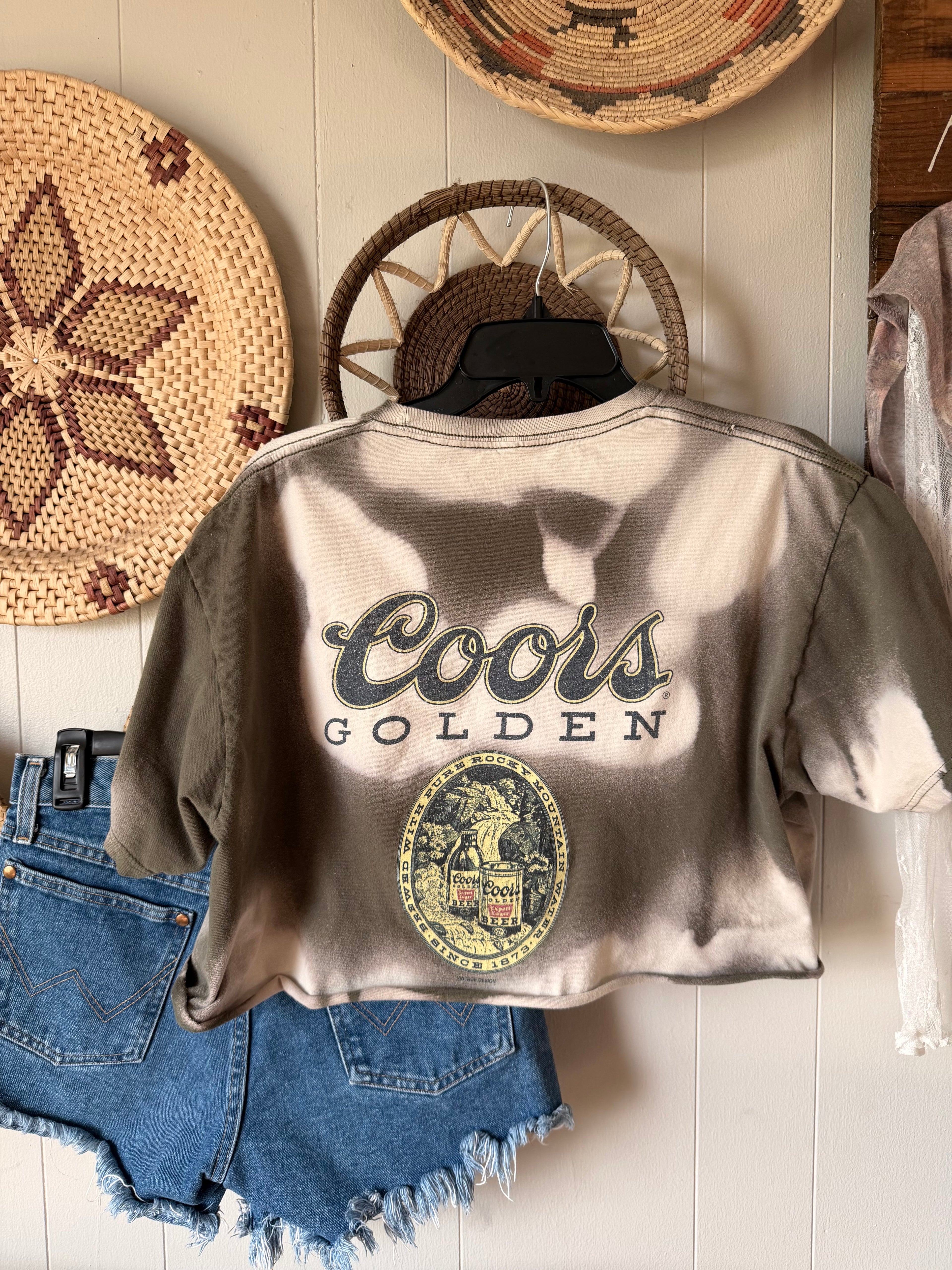 Custom cropped Coors tee (XL)