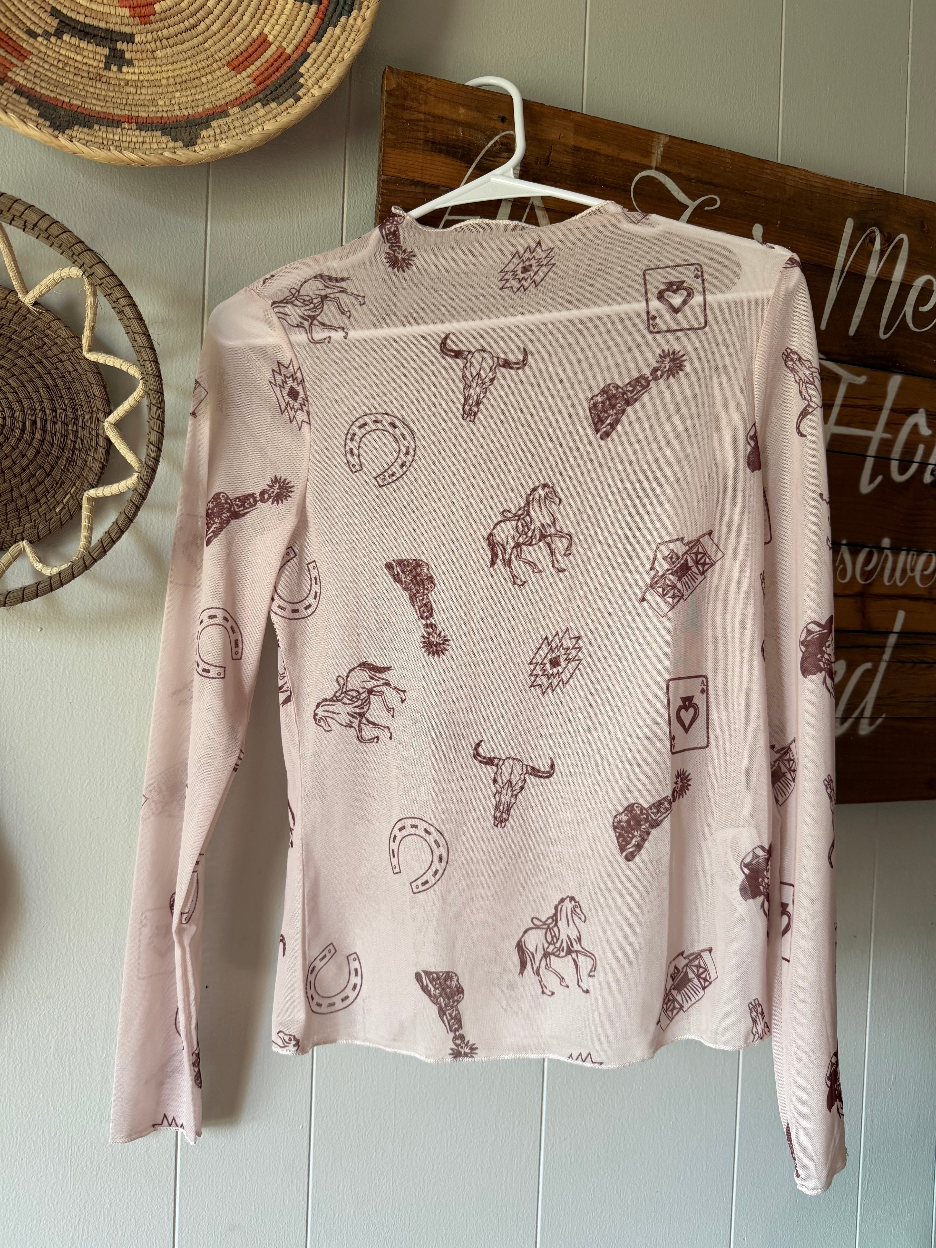 Western mesh layering top M/L