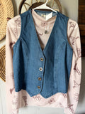 NWT cotton rye denim vest (s)
