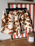 Cow print athletic shorts (xs)