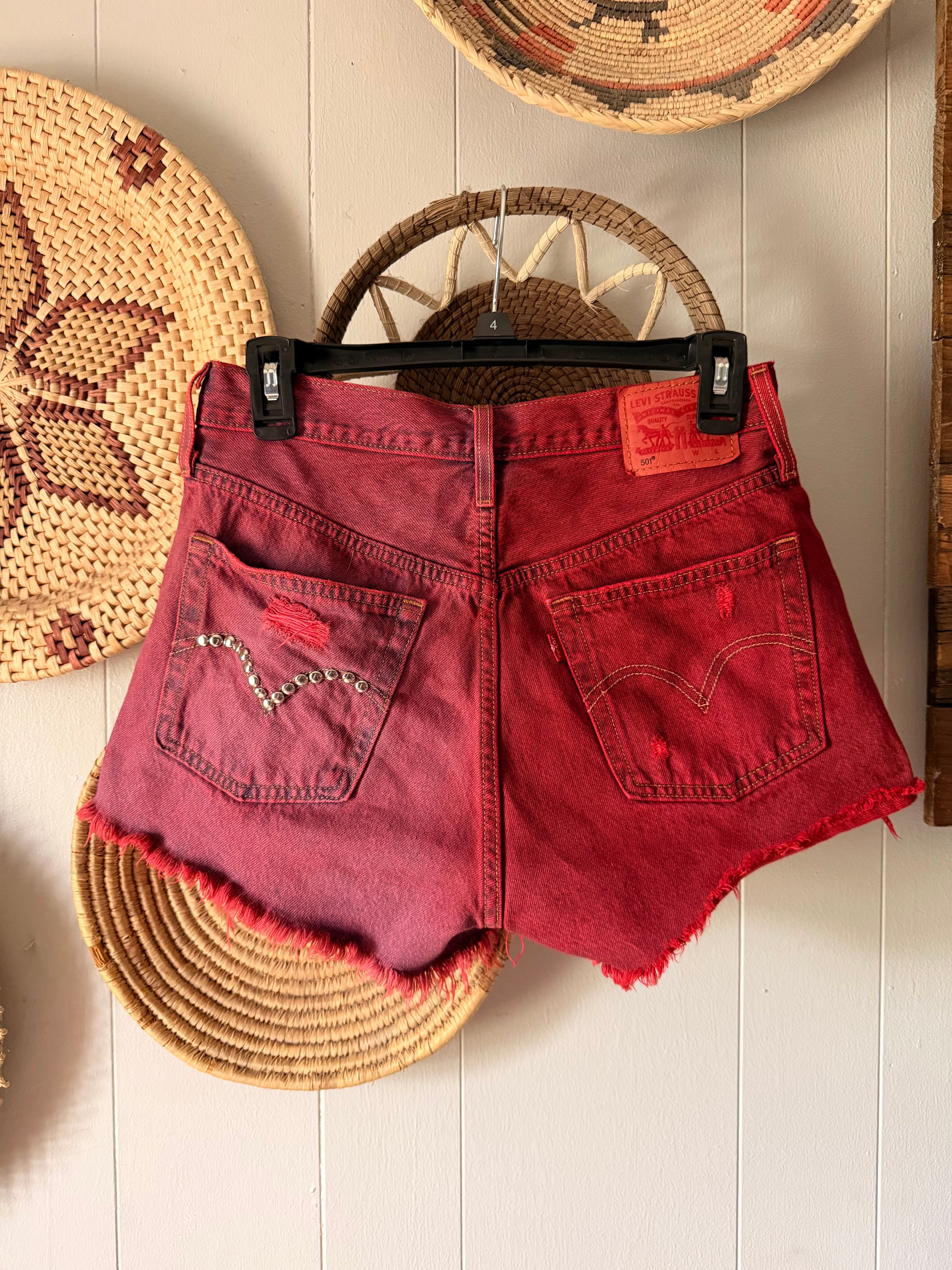 Custom studded two tone Levi’s (26)