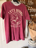Distressed western tee (S/M)