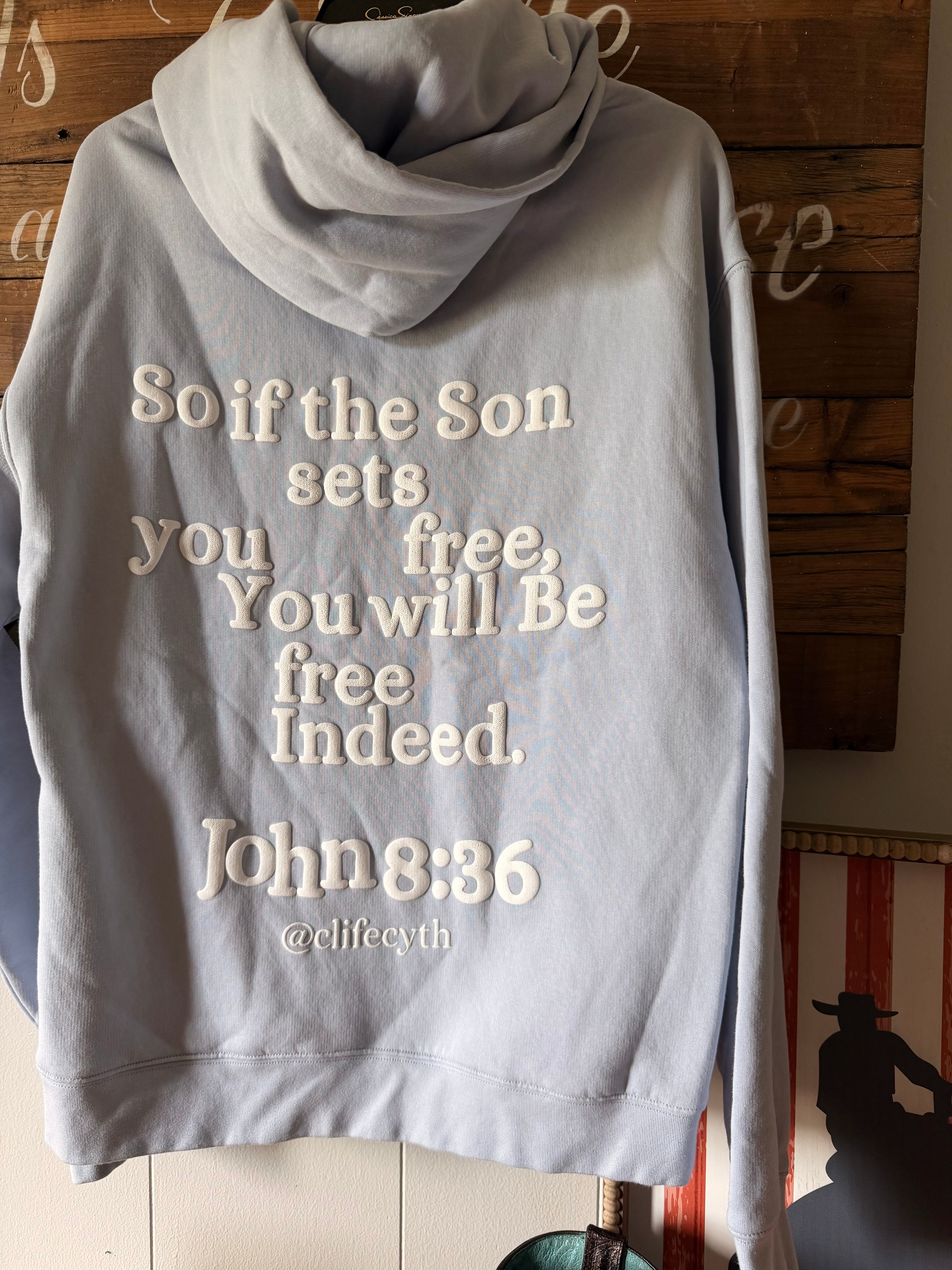 Light blue hoodie (S)