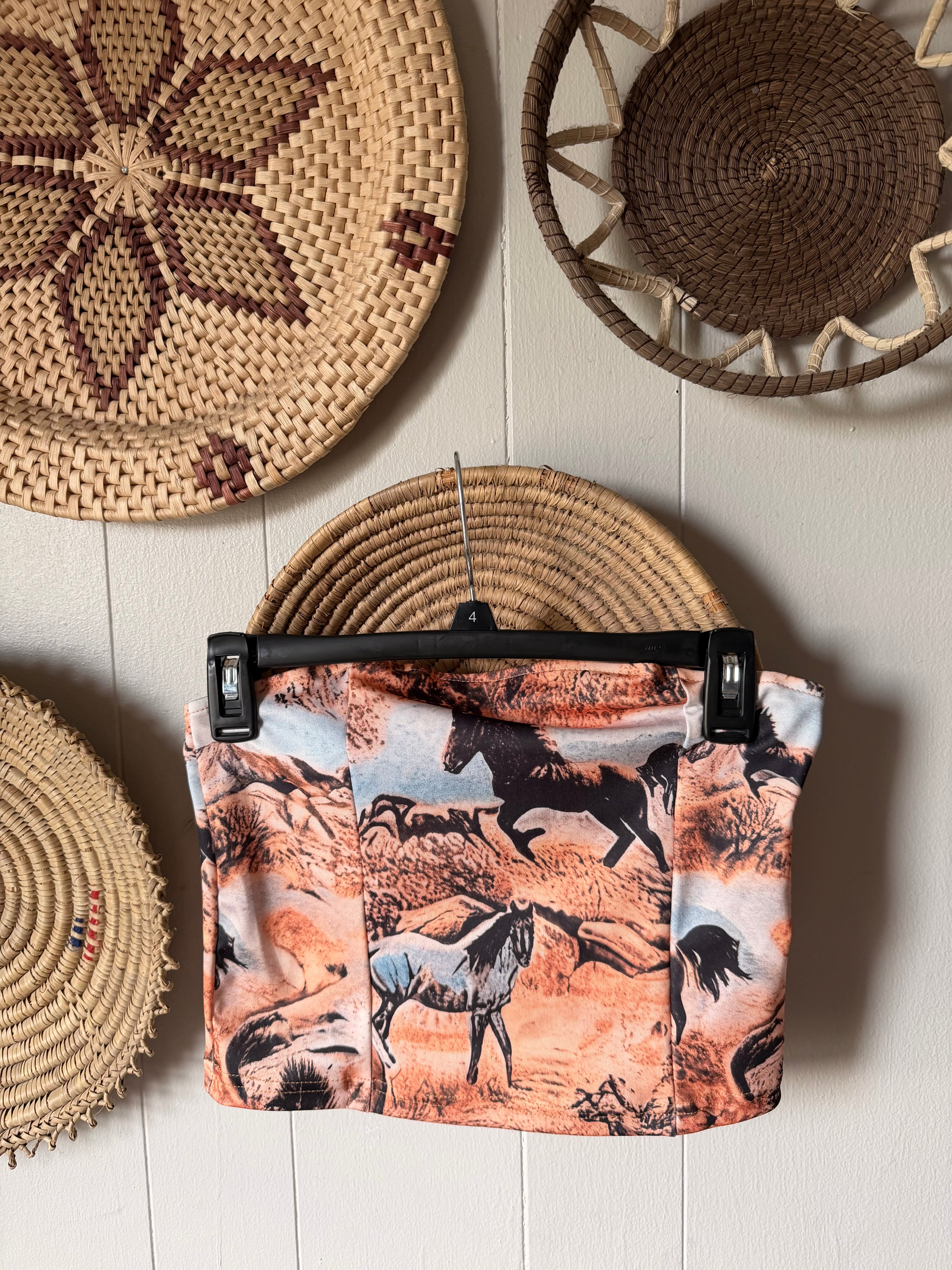 Screen printed horse top (S/M)
