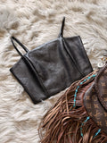 Faux Leather Top