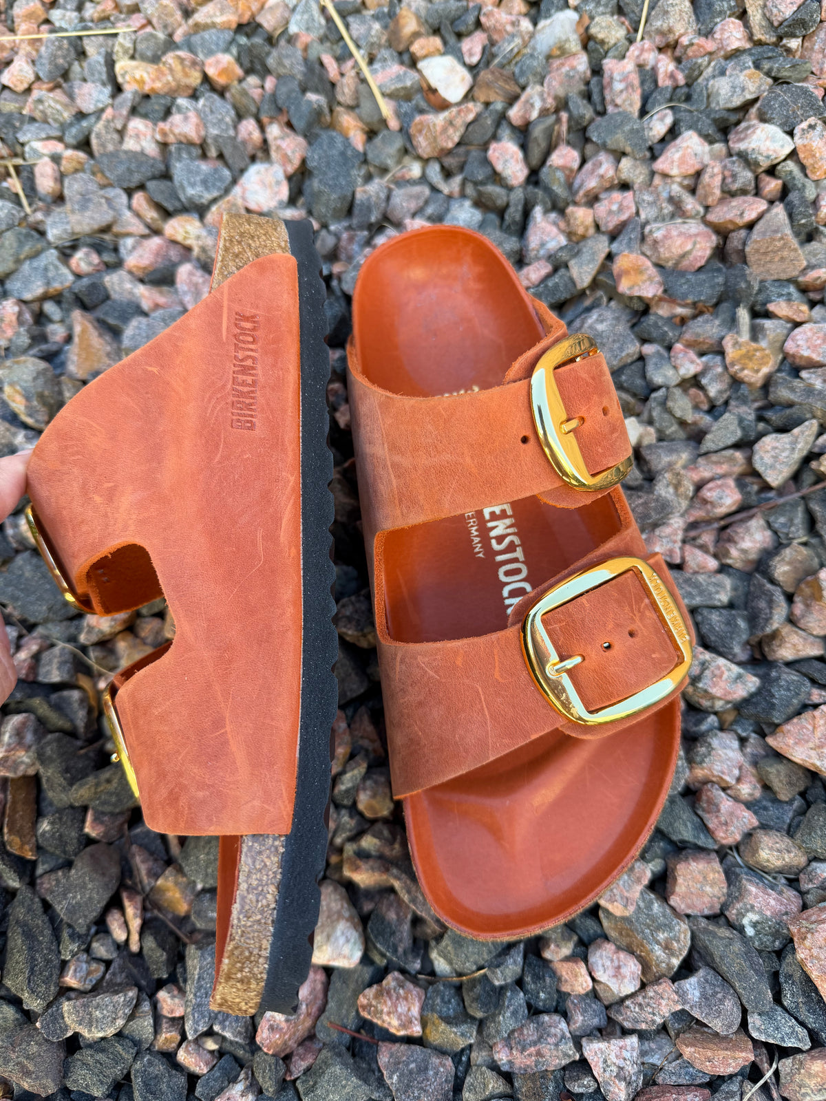 Stunning new burnt orange Birkenstocks 🔥🤩