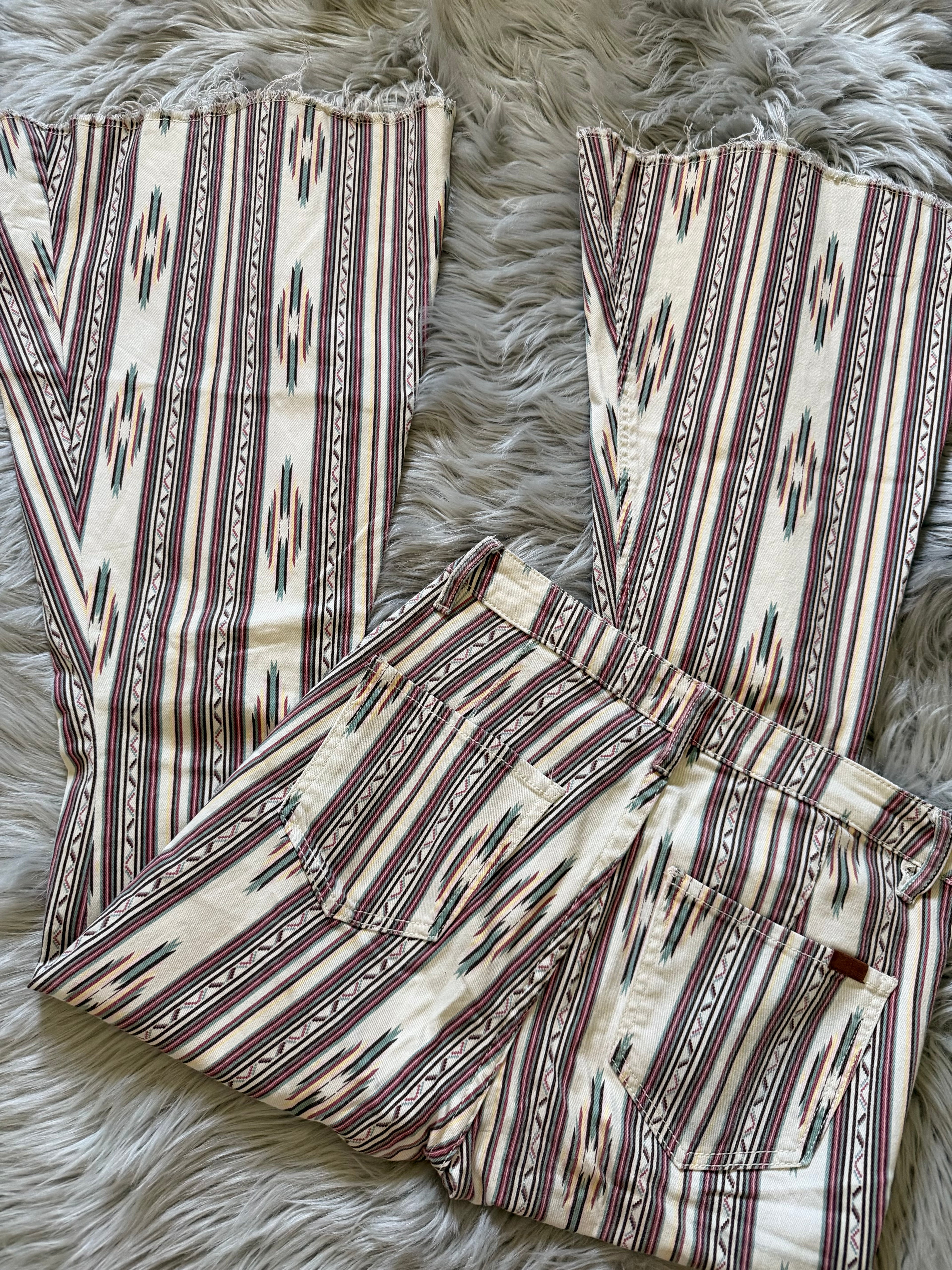 Rock and Roll striped flares 29