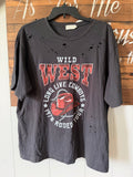 Distressed western tee (L)