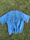 Denim babydoll top (s)