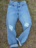 Custom distressed Levi’s size 26
