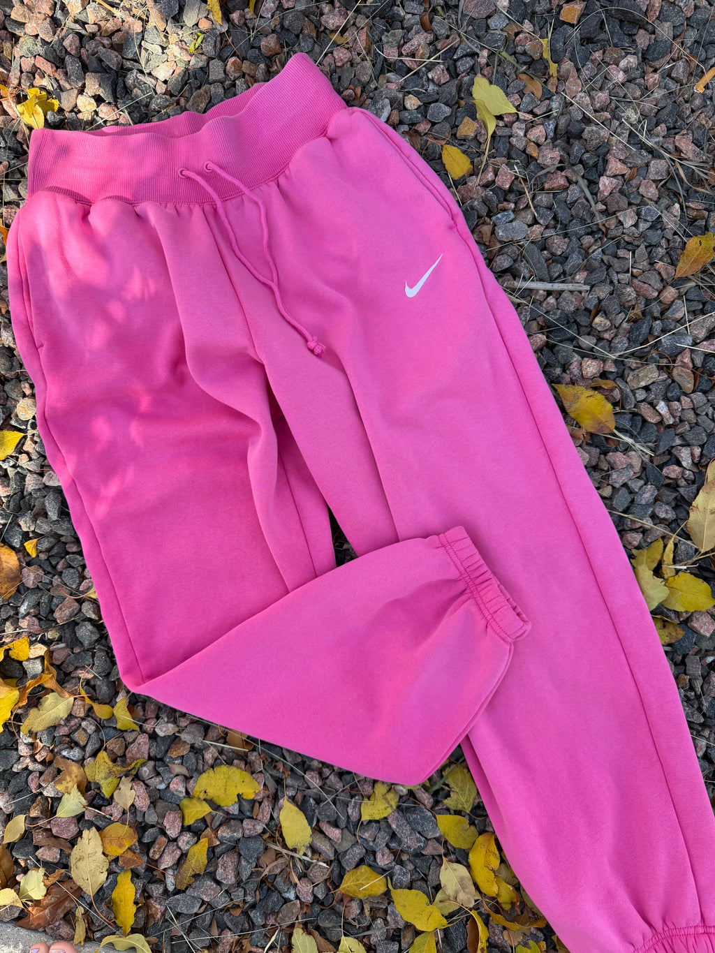 Nike fleece high waisted joggers 💖 pink 💖 small