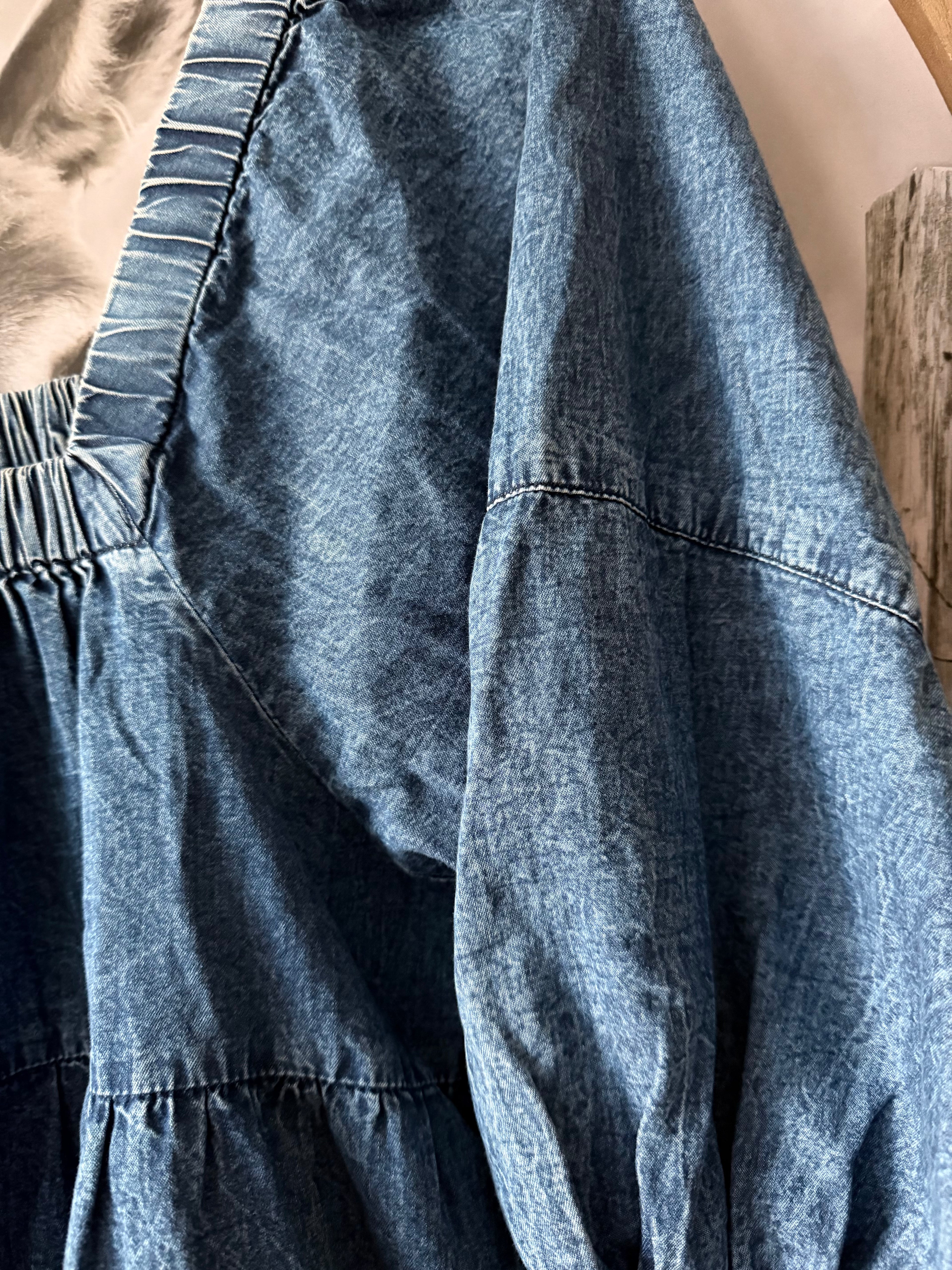 Denim babydoll dress (M)