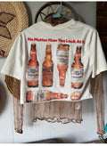 Custom cropped beer tee 🔥🚨
