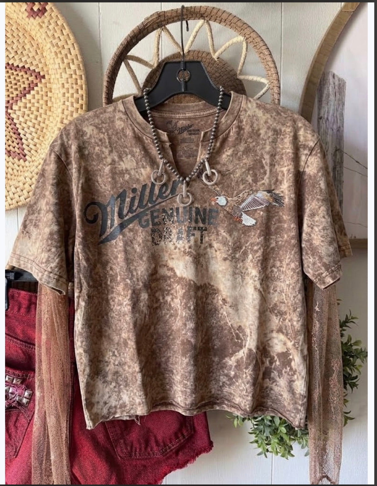 Custom acid washed Miller tee 🤩