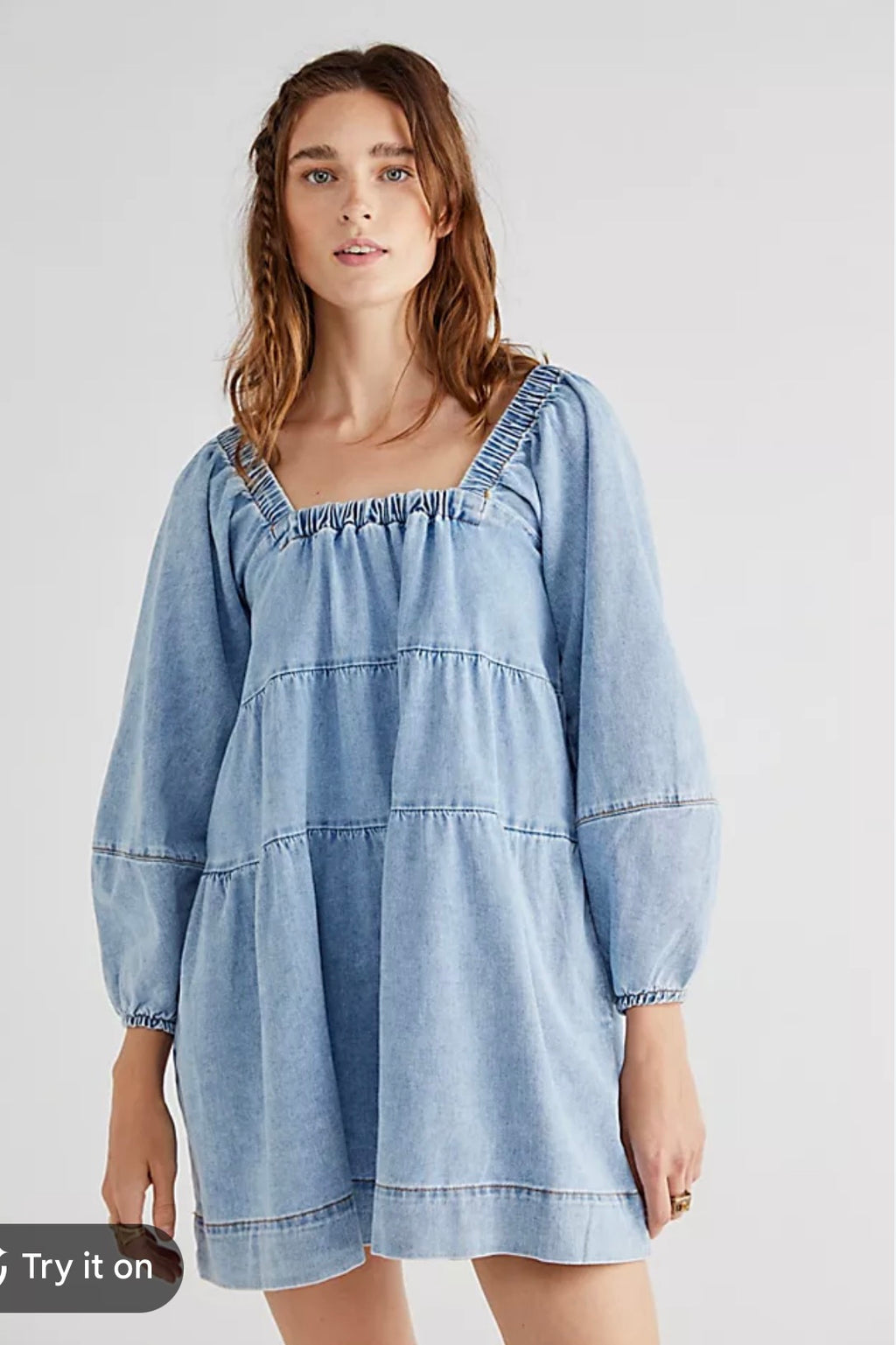Denim babydoll dress (M)