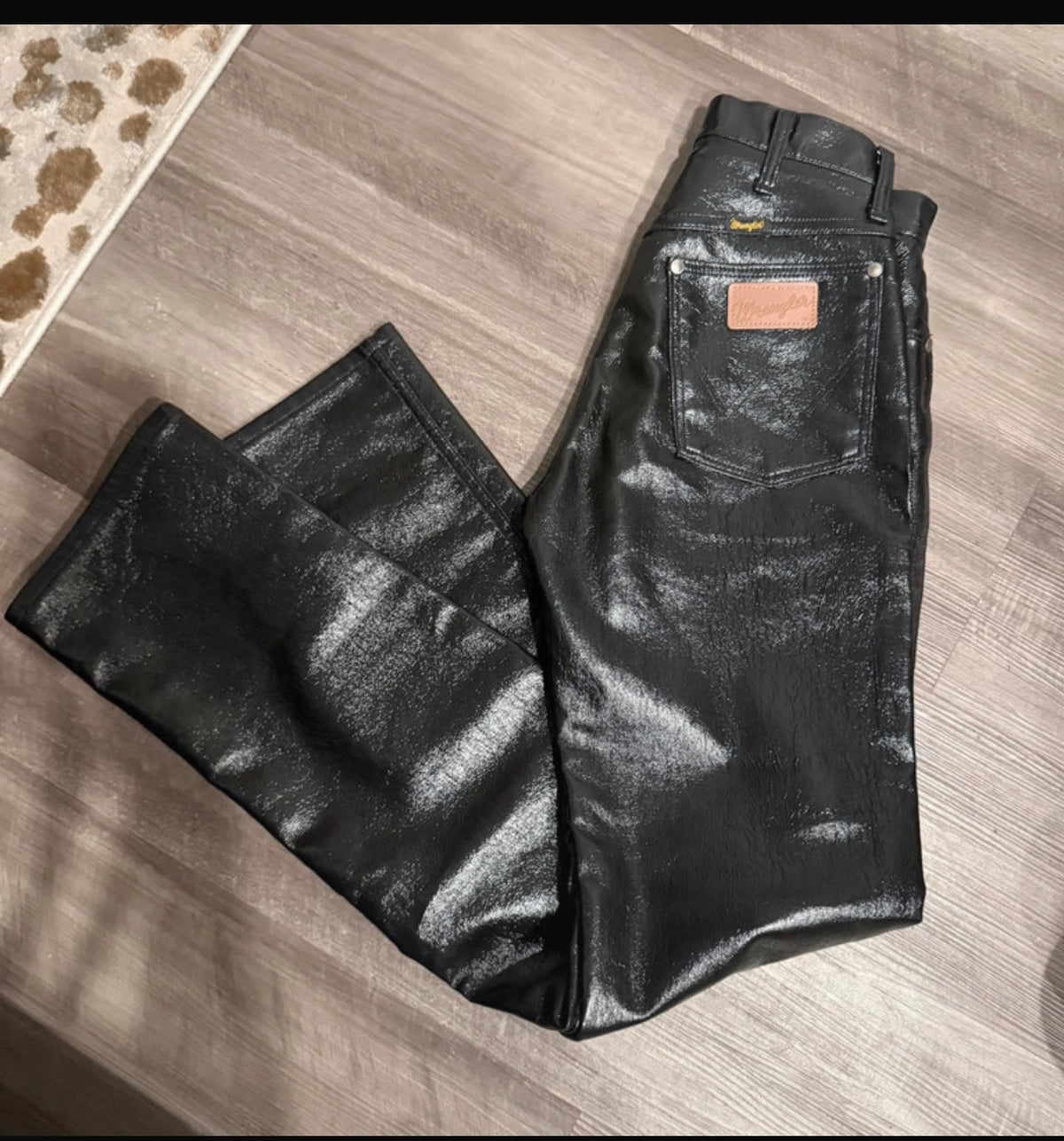Vintage 🔥 made in USA 90s faux leather wrangler 🪩 HTF