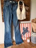 Cleo and Wold raw hem jeans