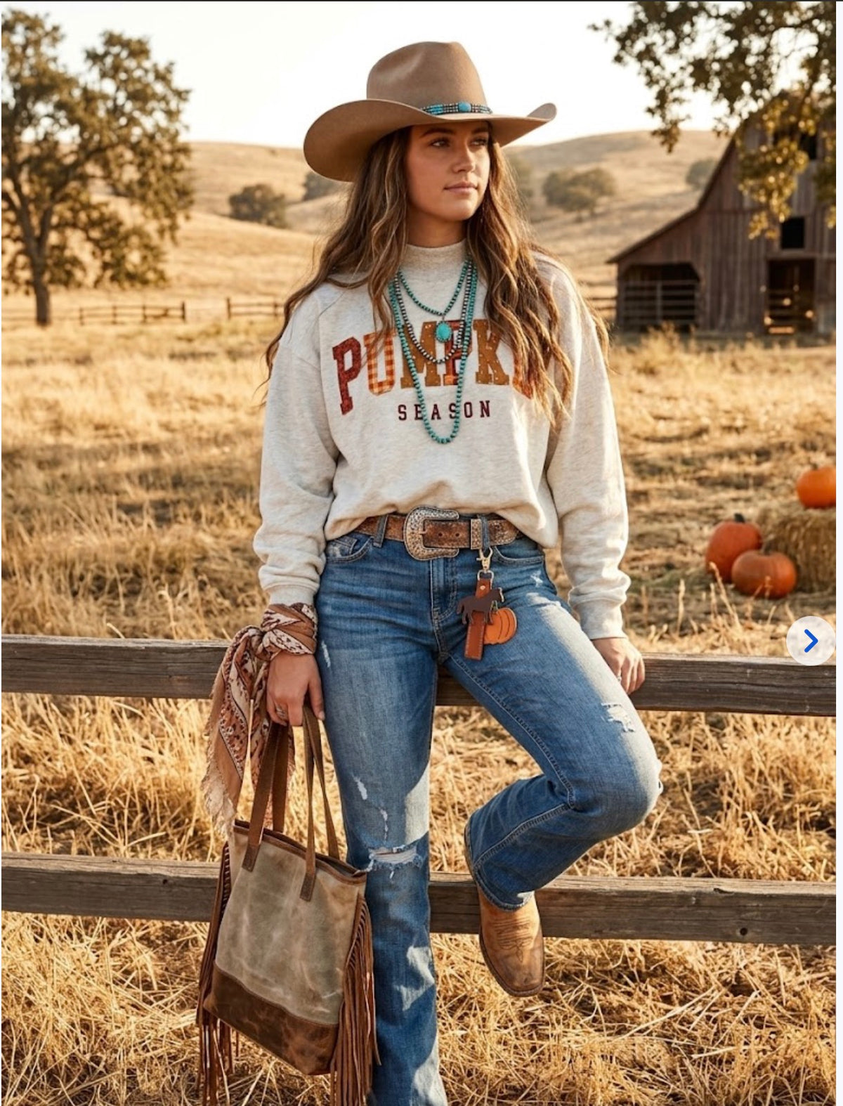 Pumpkin Season Mock Neck Crew 🍁