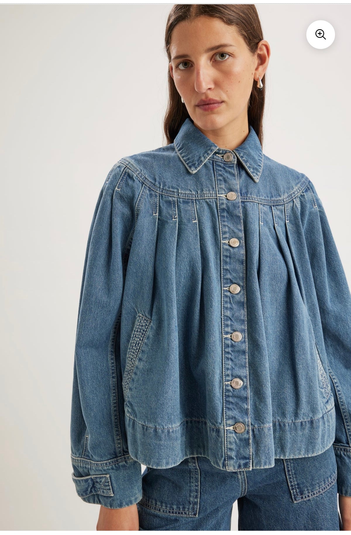 Stunning boho style denim top (heavy) small/medium fit