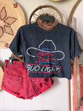 Vintage style acid washed tee