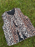 Quilted leopard vest (s)