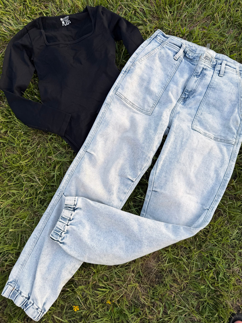 Risen denim style joggers (29)