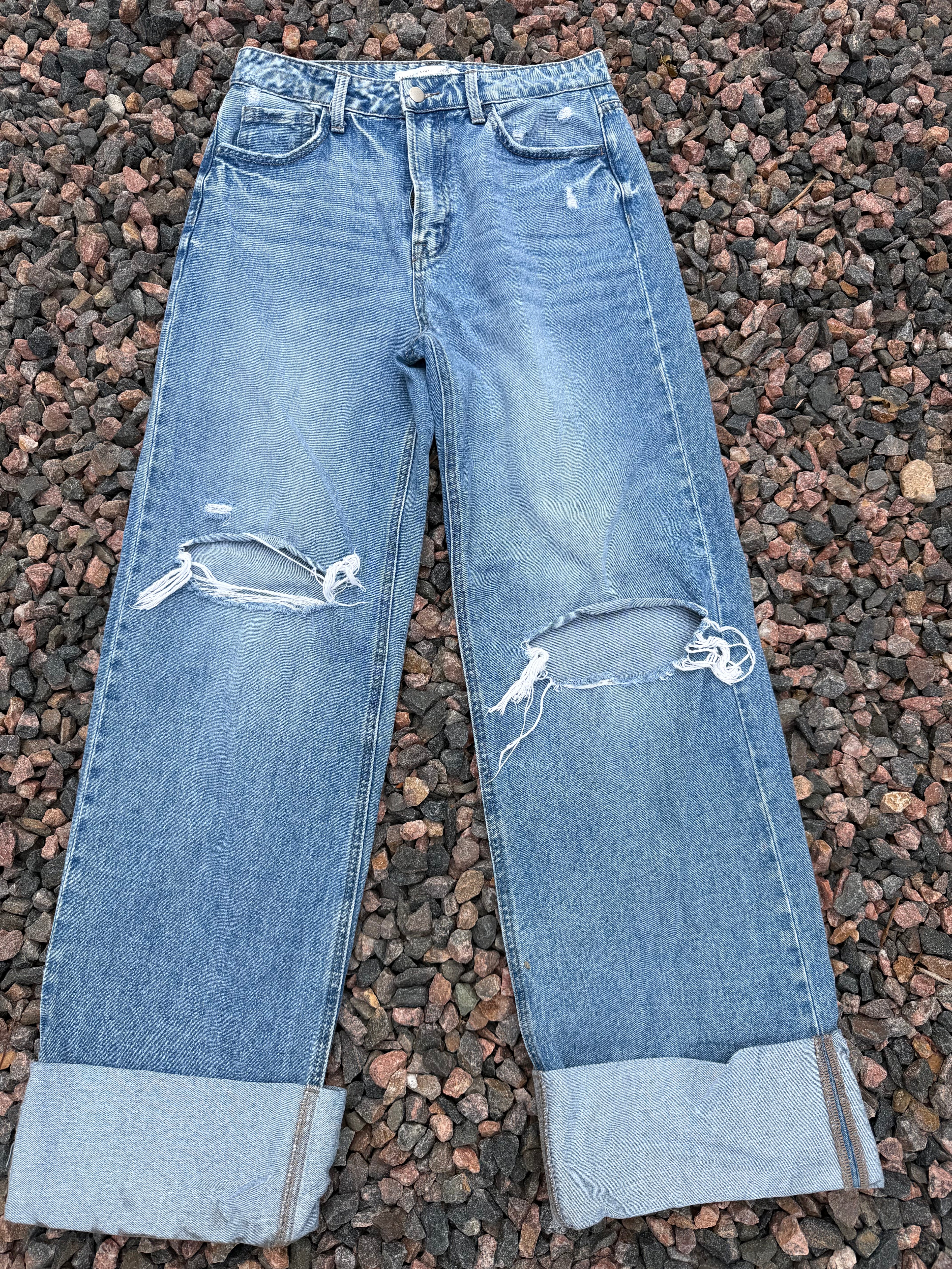 Altard state wide leg cuffed denim size 28