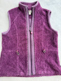 Vintage 🔥 Woolrich mock neck women's plum/purple sherpa fleece full-zip vest 🔥 small