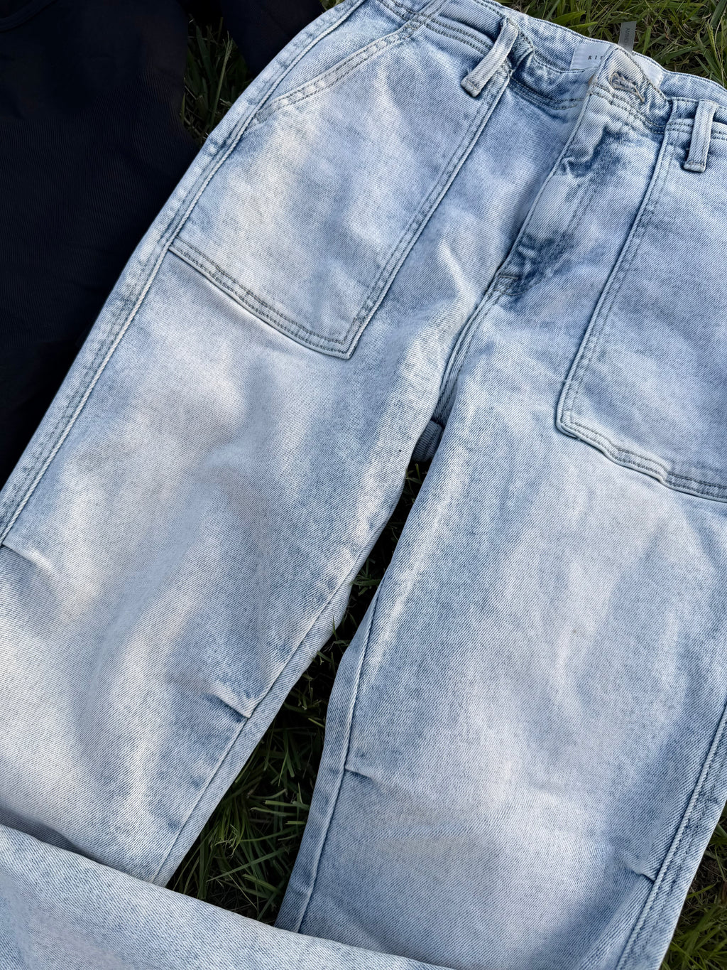 Risen denim style joggers (29)