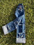 Ultra distressed 🔥 vintage style Wranglers size 0