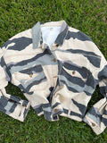 Boutique camo denim jacket (S/M) fit