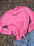 Oversized pink pullover (S)