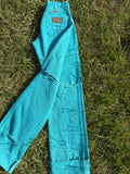Custom teal vintage wrangler size 7
