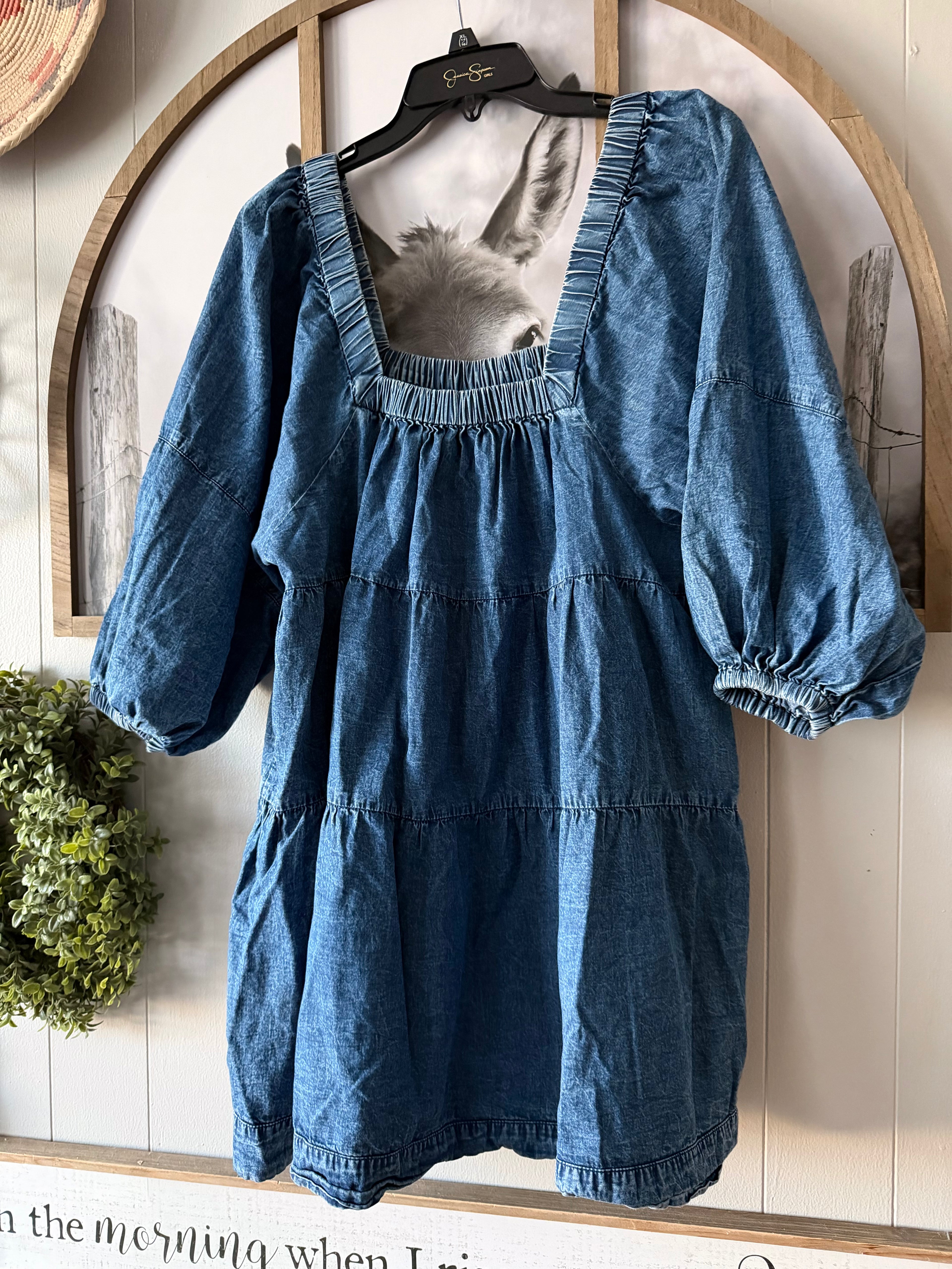 Denim babydoll dress (M)