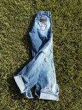 Custom acid washed wranglers size 28