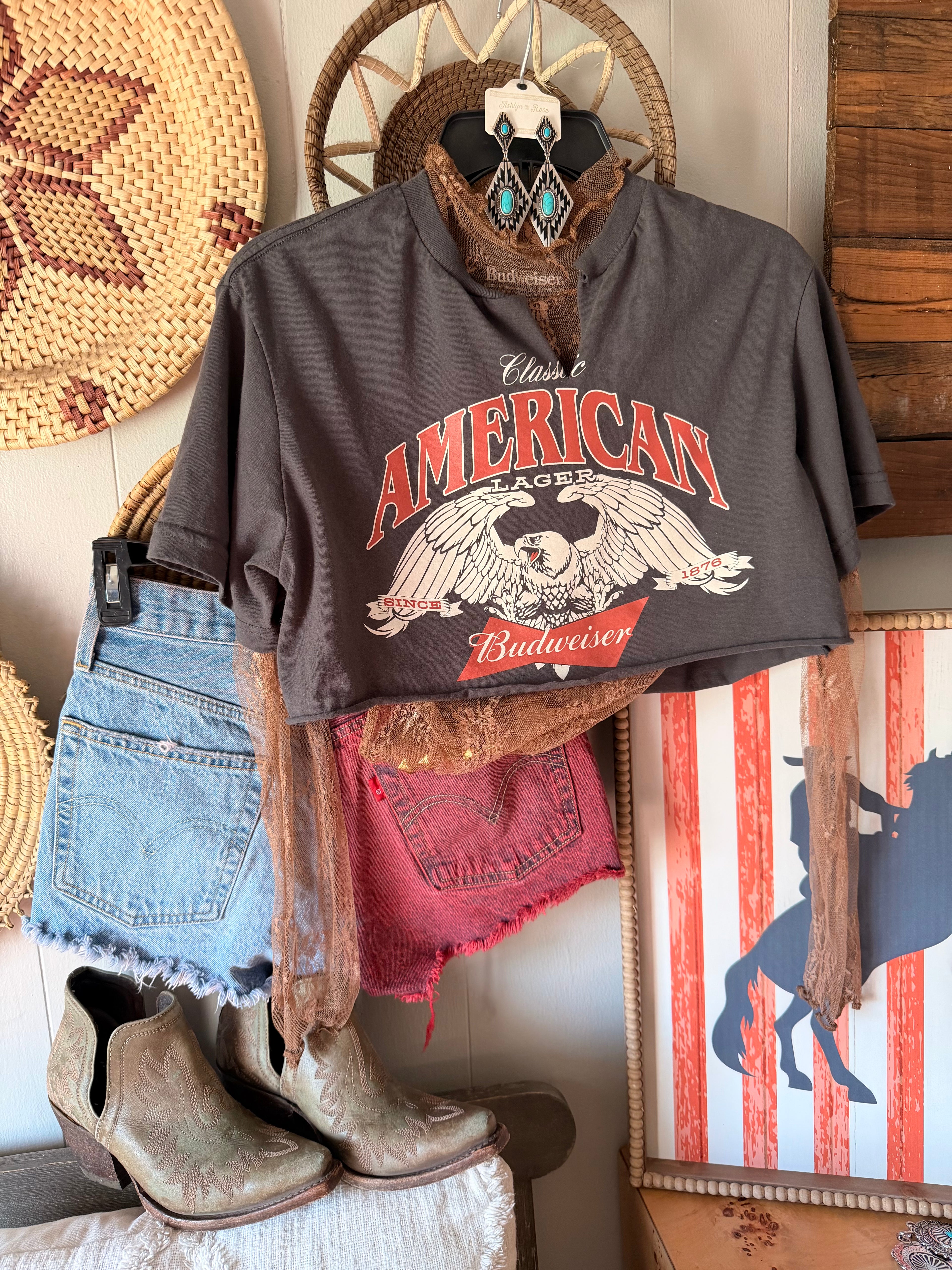 Custom cropped Beer tee (s)