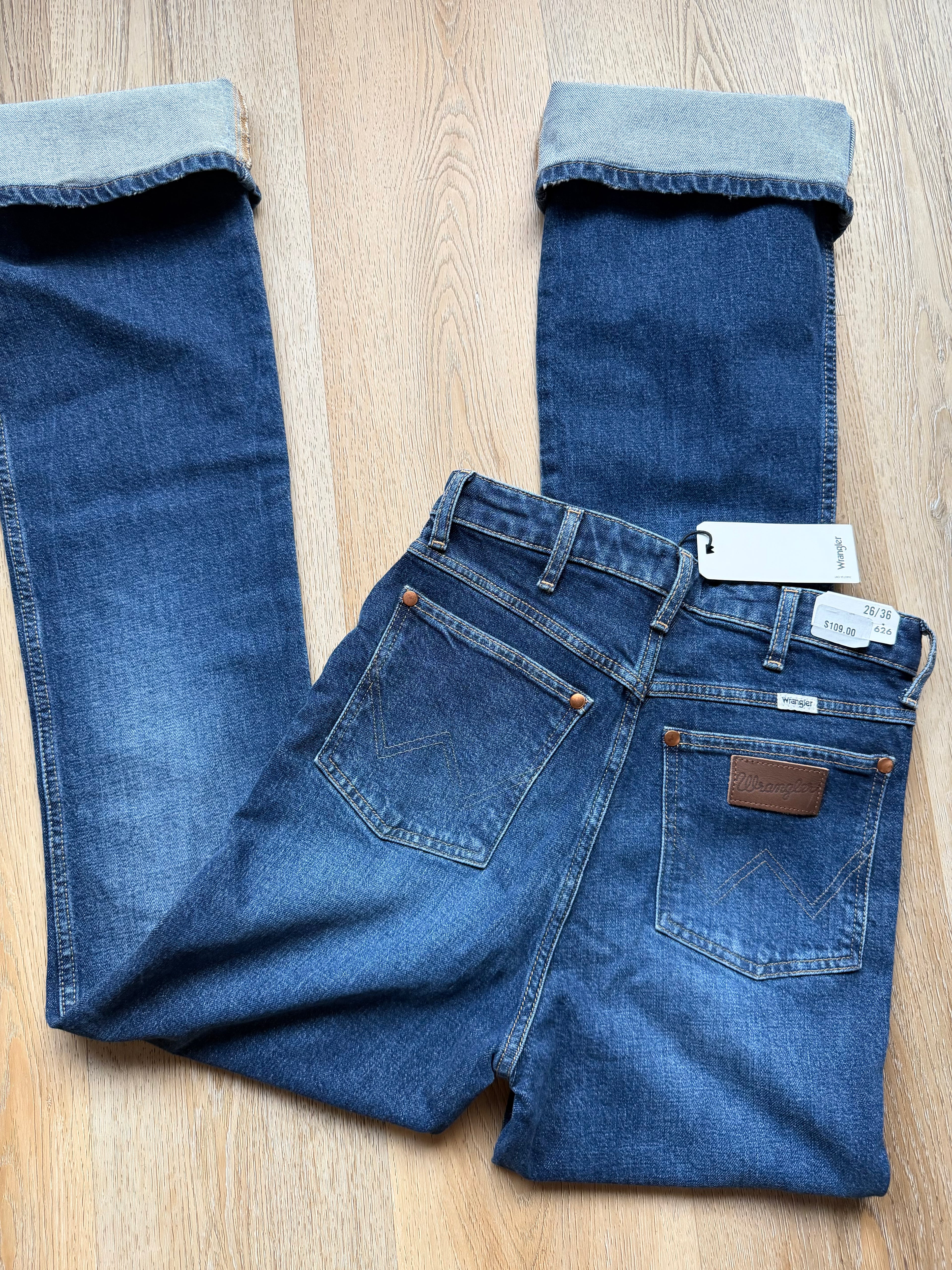 Wrangler cuffed denim 26/36
