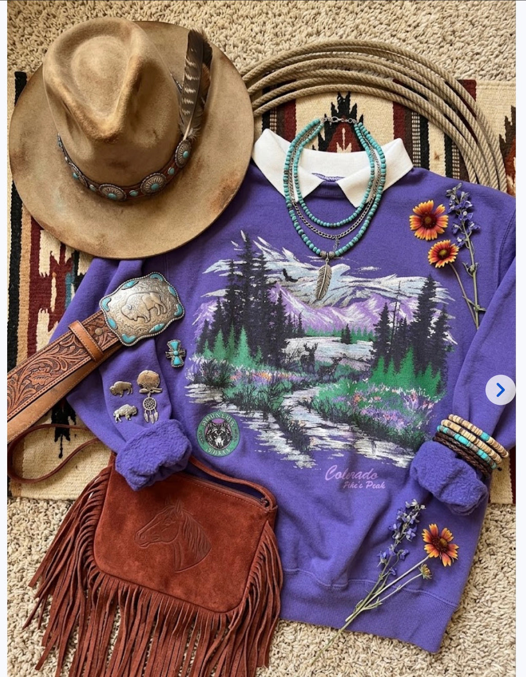 Vintage 90s deer crew (M)