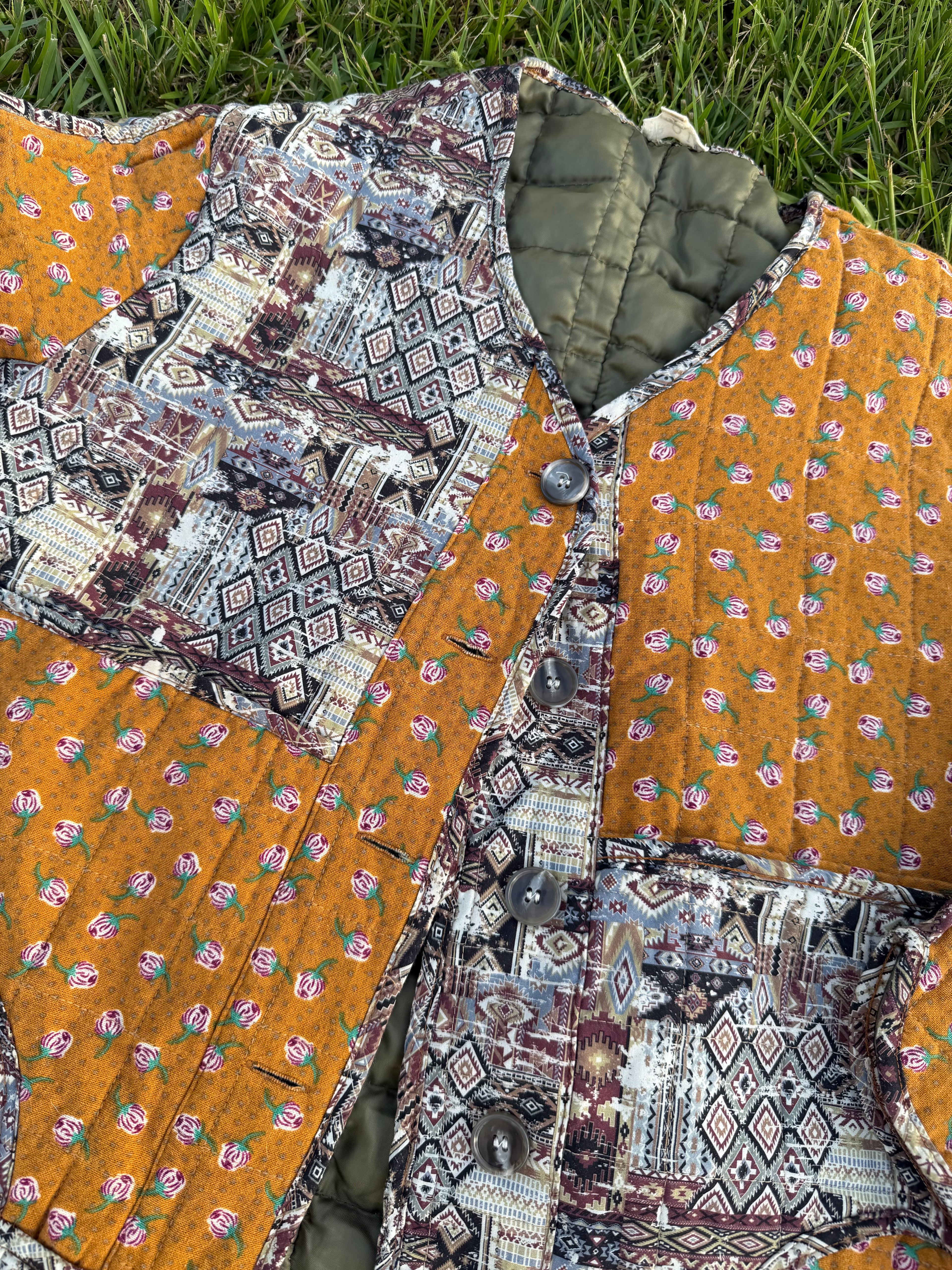 Gorgeous quilted Patchwork jacket (S/M)