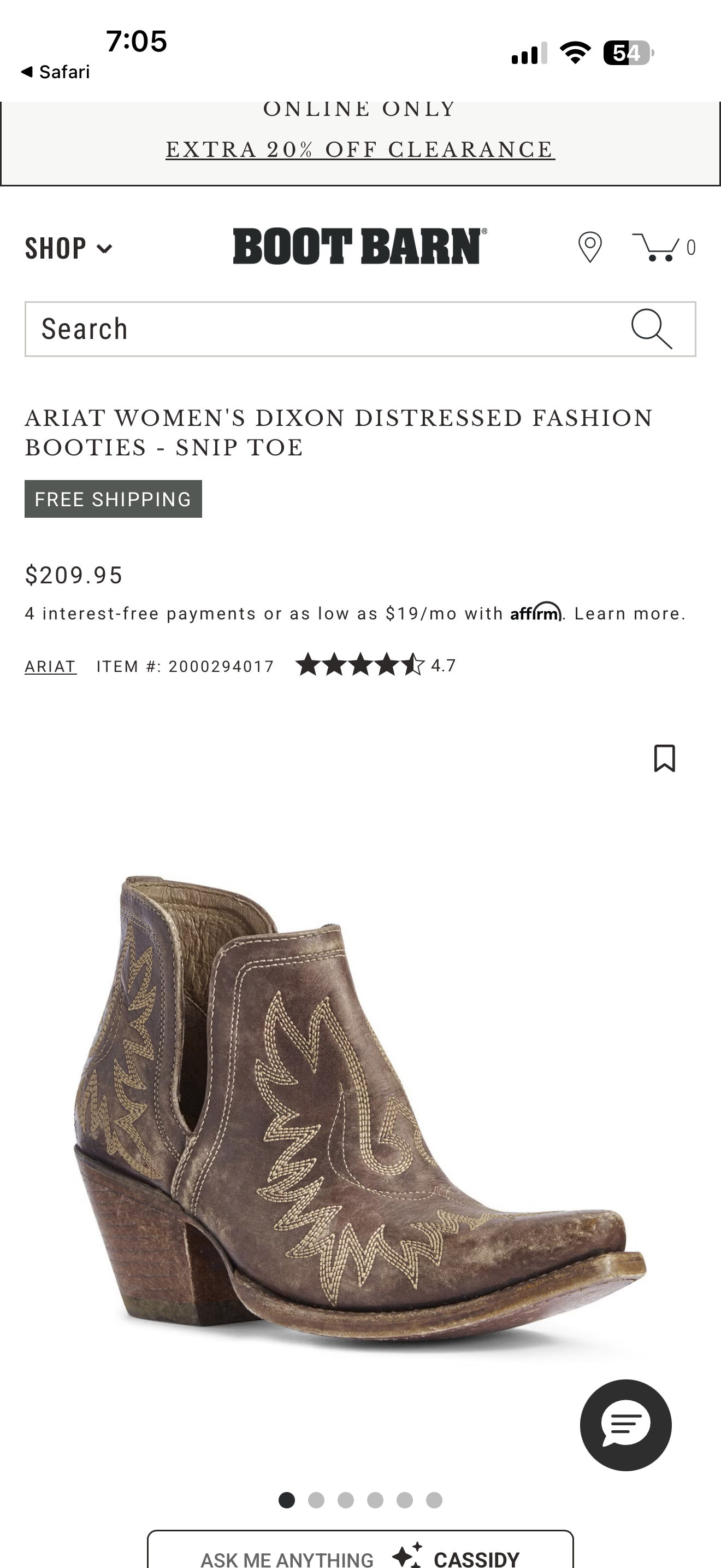 Ariat Dixons size 6b