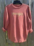 Rust color Wrangler crew