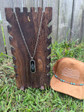 Western boot stitch necklace ♠️