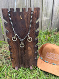 Southwestern faux Navajo pearl 🔥necklace  multi-strand jackla pendants