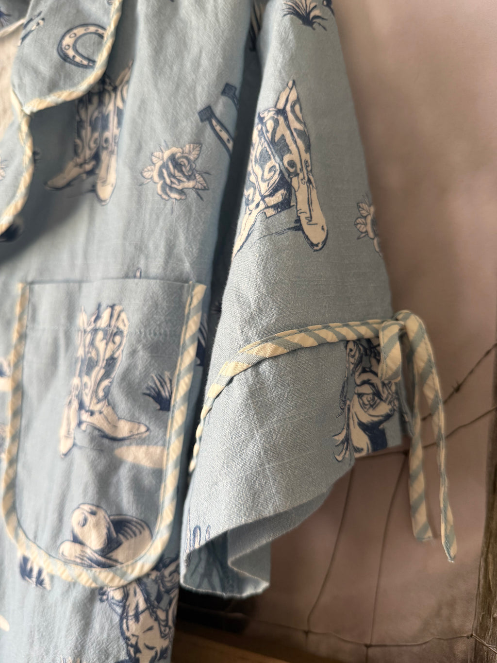 Western linen top (M)