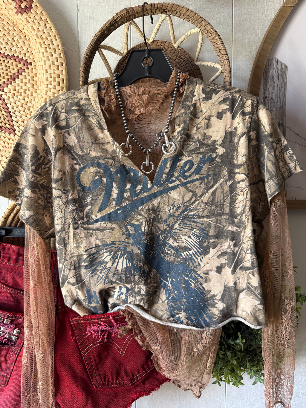 Custom cropped beer tee