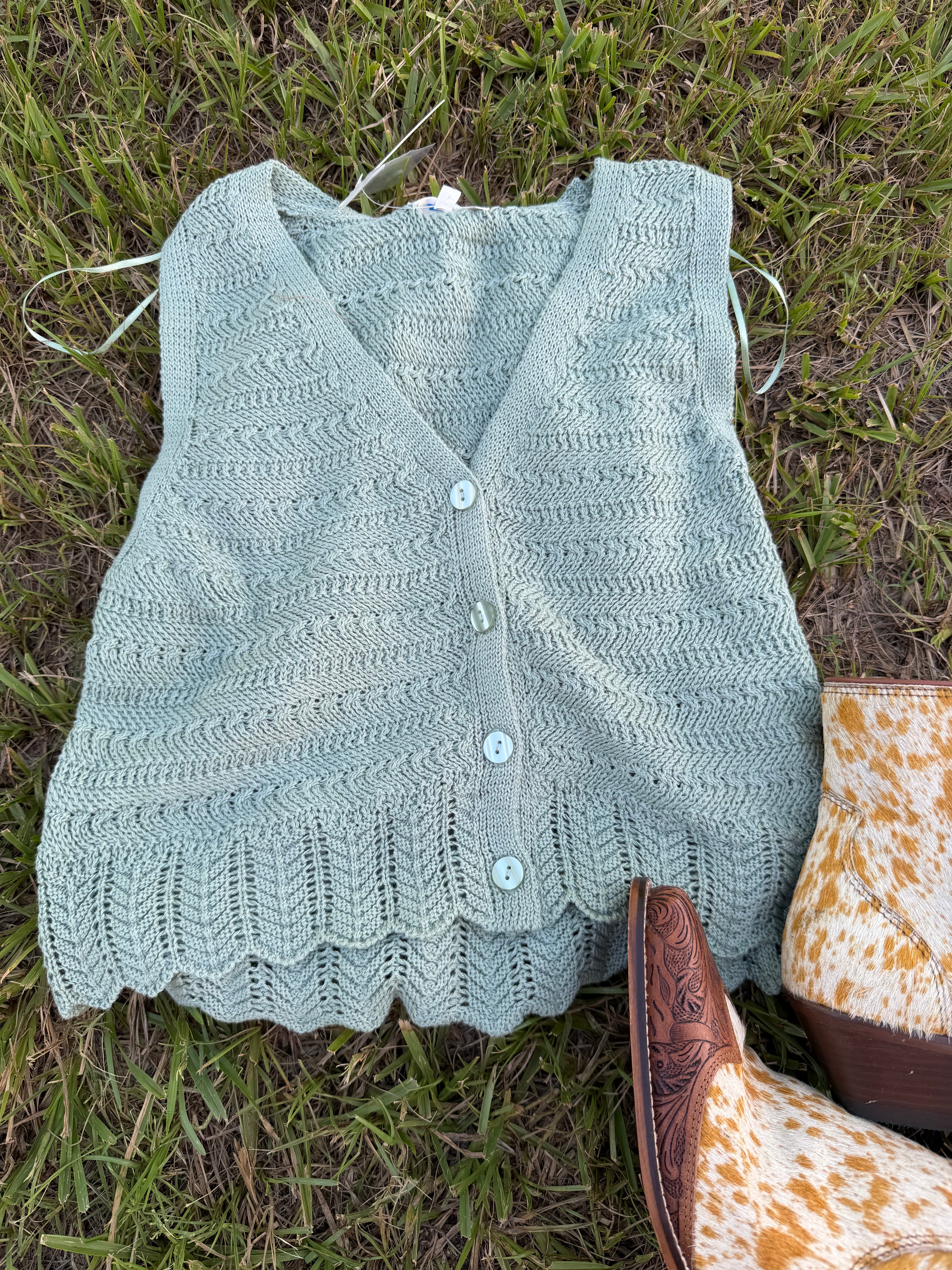 Knitted sweater style vest (s)