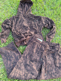 Brown wide leg camo lounge set 🤩
