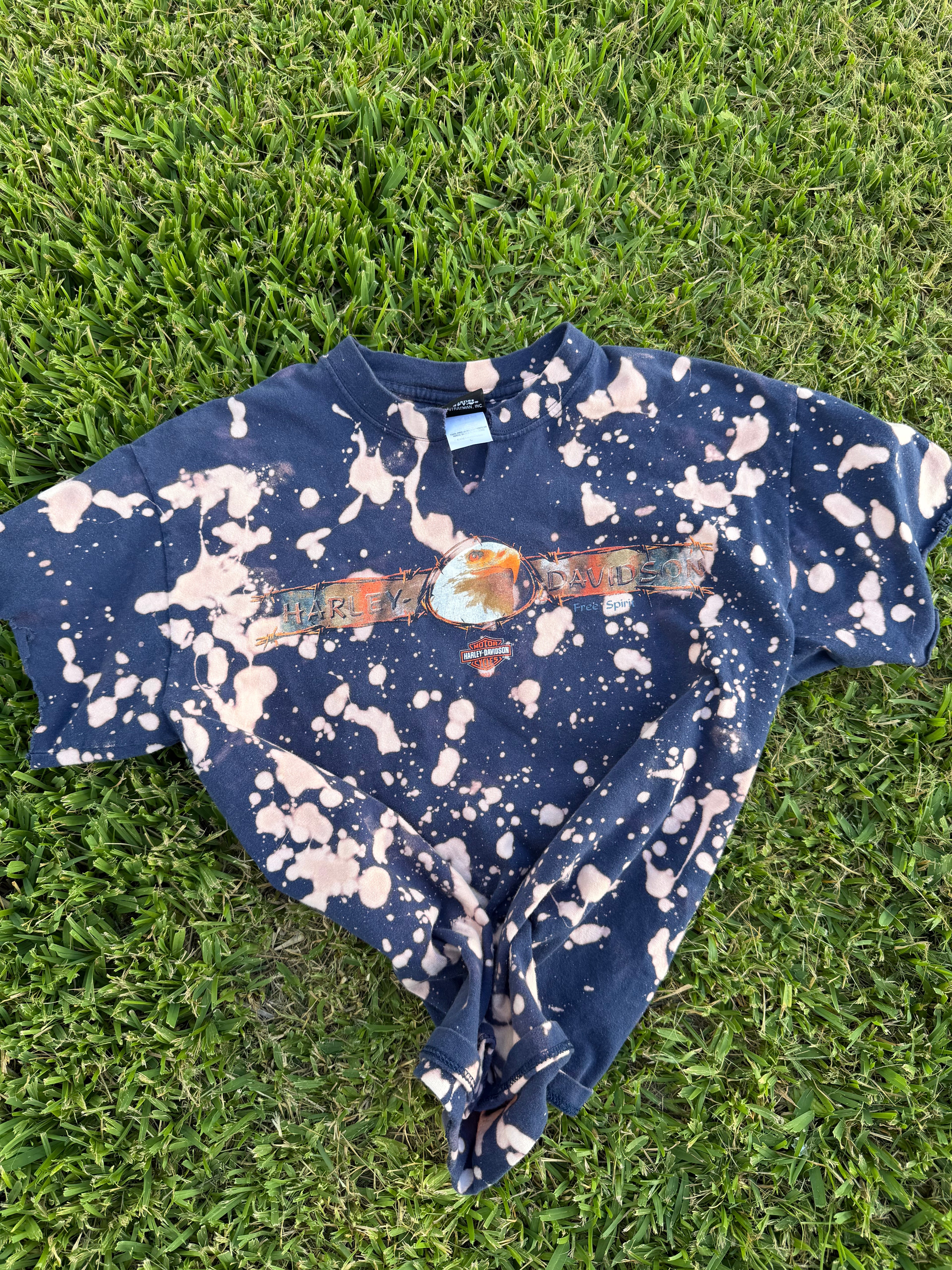 Custom vintage acid washed Harley