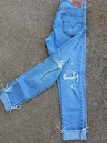 Custom distressed Levi’s size 28