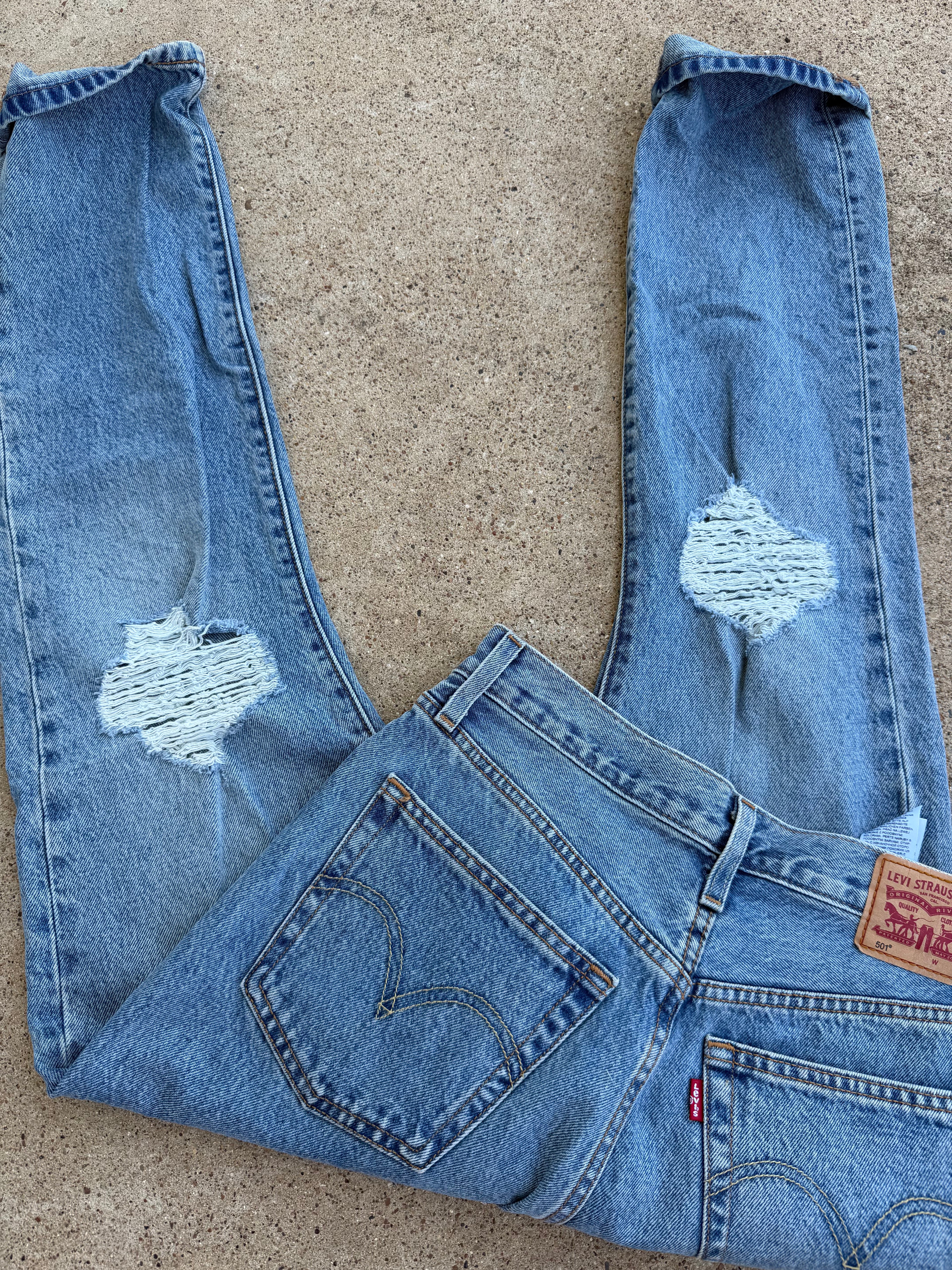 Custom distressed Levi’s size 26